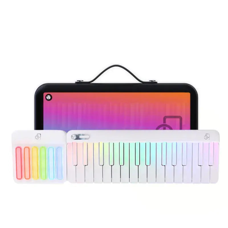 White full set of smart piano keyboard (with popubag)